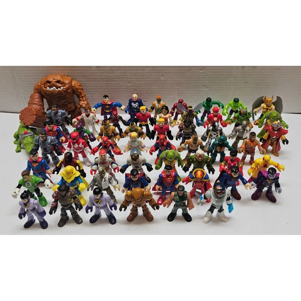 Imaginext DC Super Friends Marvel Power Rangers Action Figure Lot of 45+ Figures
